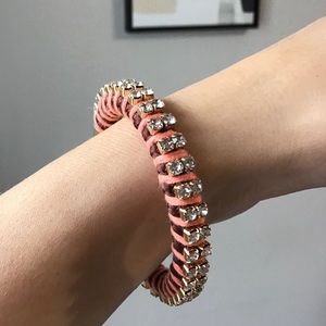 JCREW Coral & Brown Bracelet